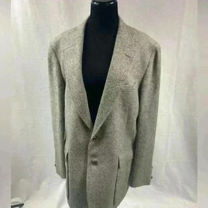 Vintage Cricketeer Wool Blazer Sport Coat Made in USA Tweed Jacket 70s LG/XL